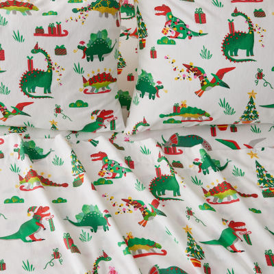 Linery Holiday Print Flannel Sheet Set