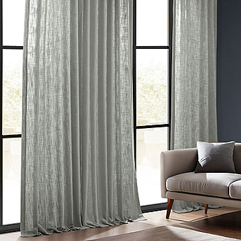Exclusive Fabrics Furnishing Heavy Faux Linen Curtain Panel Jcpenney