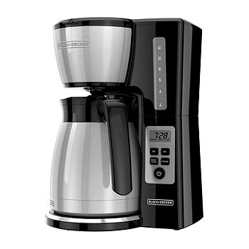 Black+Decker 12-Cup Thermal Coffee Maker CM2046S, Color: Silver