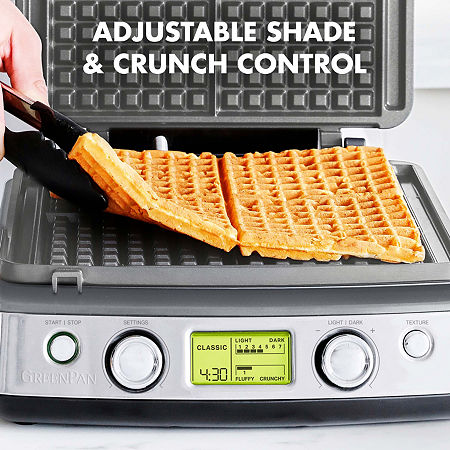 Greenpan Elite 4Sq Waffle Maker, One Size, Gray