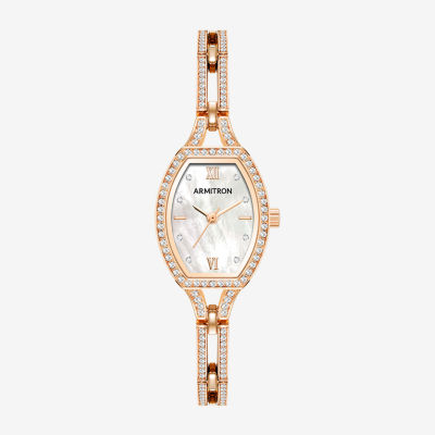 Armitron Womens Crystal Accent Rose Goldtone Bracelet Watch 75/5902mprg