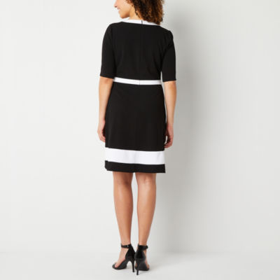 R & K Originals Short Sleeve Fit + Flare Dress