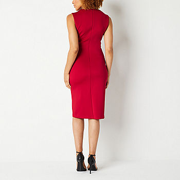 Jessica Howard 3/4 Sleeve Sheath Dress, Color: Red - JCPenney