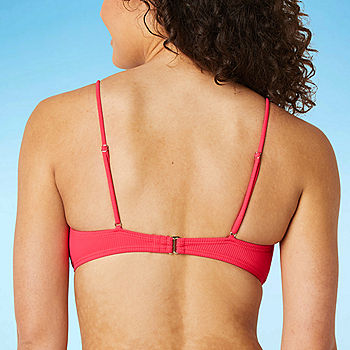 Forever 21 Adjustable Straps Bralette Bikini Swimsuit Top Juniors, Color:  Hot Pink - JCPenney