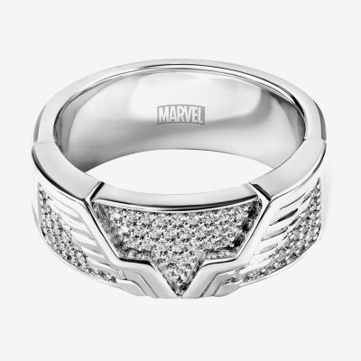 Marvel Fine Jewelry Womens 1/5 CT. Natural White Diamond Sterling Silver Avengers Marvel Thor Band