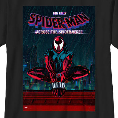 Disney Collection Little & Big Boys Crew Neck Short Sleeve Marvel Spiderman Graphic T-Shirt