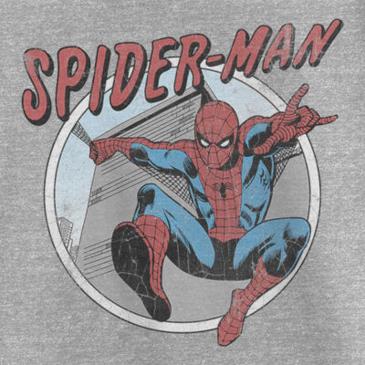 Disney Collection Little & Big Girls Crew Neck Short Sleeve Marvel Spiderman Graphic T-Shirt