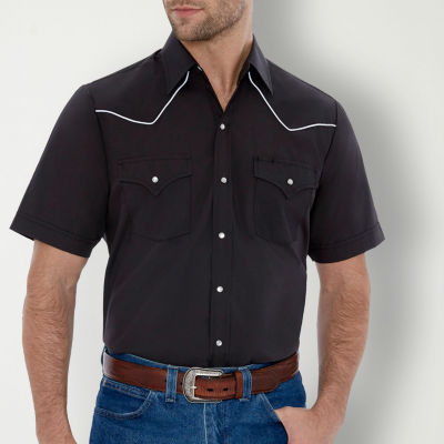 Ely Cattleman Western Mens Classic Fit Short Sleeve Button-Down Shirt