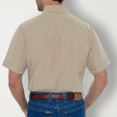 Ely Cattleman Snap Front Mens Short Sleeve Classic Fit Button-Down Shirt
