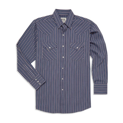 Ely Cattleman Stripe Mens Long Sleeve Western Shirt