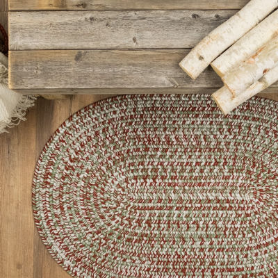 Colonial Mills Christmas Tweed Reversible Indoor Outdoor Oval Accent Rug