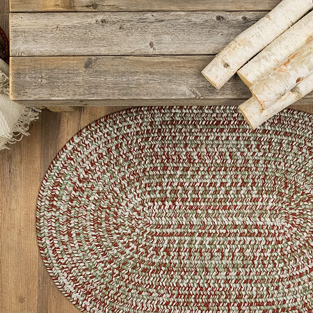 Colonial Mills Christmas Tweed Reversible Indoor Outdoor Oval Accent Rug, One Size, Green