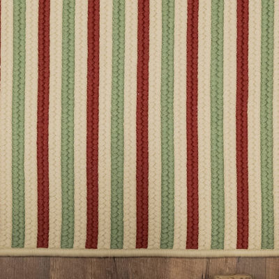 Colonial Mills Holiday Stripe Reversible Indoor Outdoor Rectangular Runner