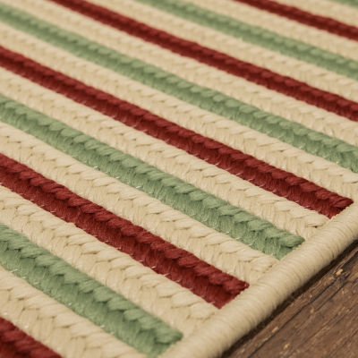 Colonial Mills Holiday Stripe Reversible Indoor Outdoor Rectangular Runner