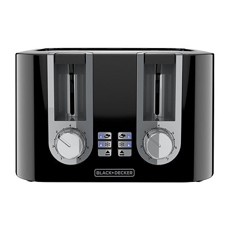 Black+Decker 4-Slice Toaster, One Size, Black