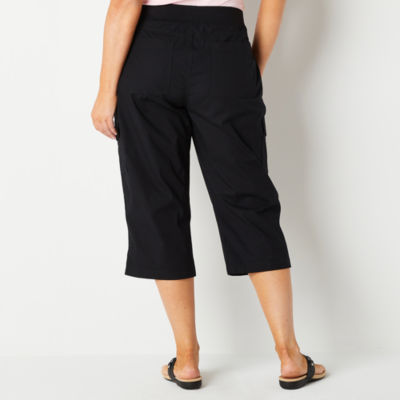 St. John's Bay Cargo Mid Rise Plus Capri Pants