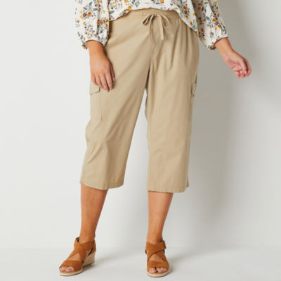 NEW! ST. JOHN'S BAY Mid-Rise Plus Size Capri Pants, 16W 20W 24W