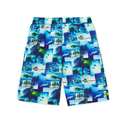 Sol Swim Little & Big Boys At The Knee Abstract Board Shorts