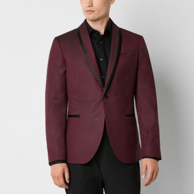 J. Ferrar Mens Stretch Fabric Slim Fit Tuxedo Jacket