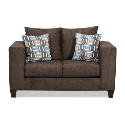 Olivia Contemporary Chenille Loveseat