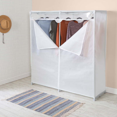 Honey-Can-Do White With Cover Portable Closets