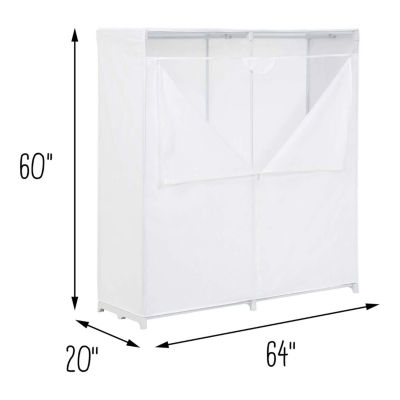 Honey-Can-Do White With Cover Portable Closets