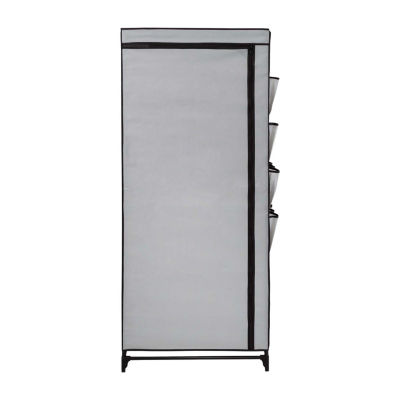 Honey-Can-Do Gray With Cover And Side Pockets Portable Closets