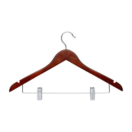 Honey-Can-Do Cherry Wood Finish Suit 12-pc. Wood Hangers, One Size, Brown