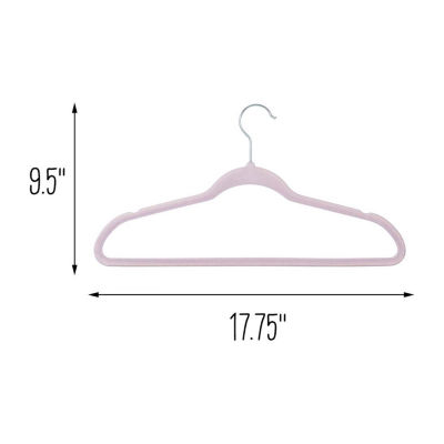 Honey-Can-Do Slim-Profile Non-Slip Velvet 25-pc. Plastic Hangers