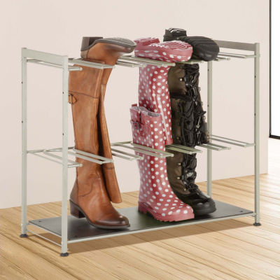 Honey-Can-Do Silver Hanging Boot Storage And Drying Shoe Racks