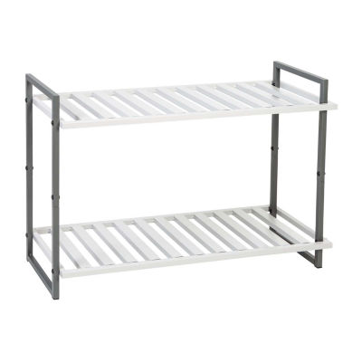 Honey-Can-Do Gray 2-Tier Metal 2-Shelf Shoe Racks