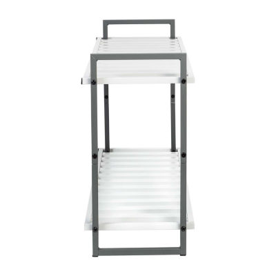 Honey-Can-Do Gray 2-Tier Metal 2-Shelf Shoe Racks