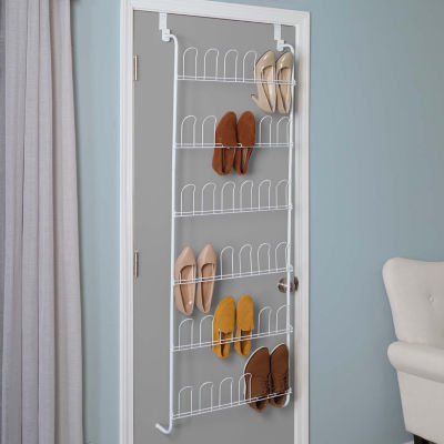 Honey-Can-Do White Steel 18-Pair Over the Door Shoe Rack