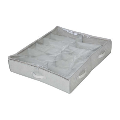 Honey-Can-Do Grey Shoe 2-pc. 12-Compartment Underbed Storage