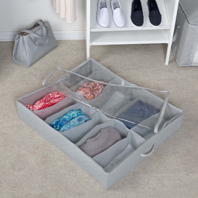 Honey-Can-Do Grey Shoe 2-pc. 12-Compartment Underbed Storage