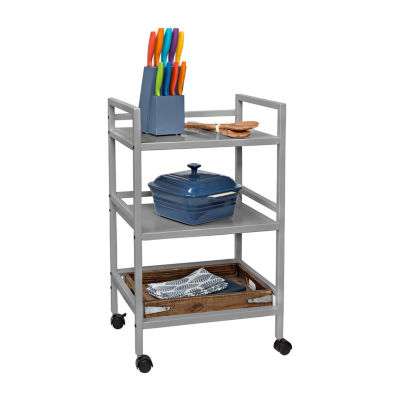 Honey-Can-Do Gray Metal Multi-Purpose Shelf Carts