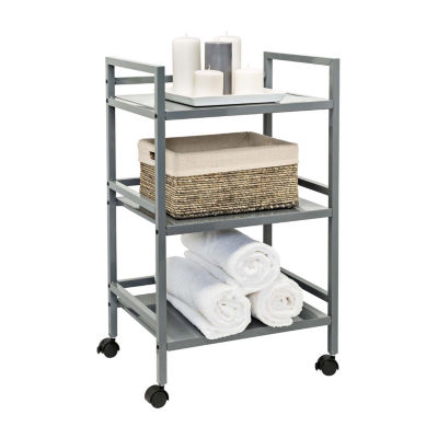 Honey-Can-Do Gray Metal Multi-Purpose Shelf Carts