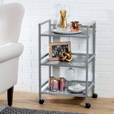 Honey-Can-Do Gray Metal Multi-Purpose Shelf Carts