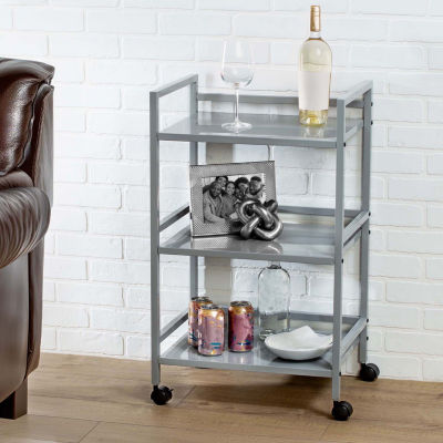 Honey-Can-Do Gray Metal Multi-Purpose Shelf Carts