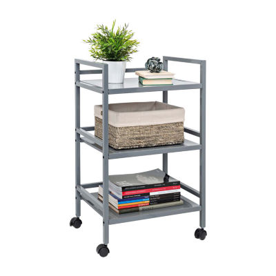 Honey-Can-Do Gray Metal Multi-Purpose Shelf Carts