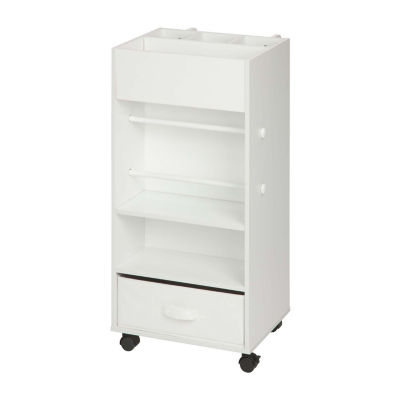 Honey-Can-Do White Gift Wrap Or Craft Shelf Carts