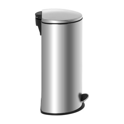 Honey-Can-Do 30l Stainless Steel Semi-Round Step Trash Can