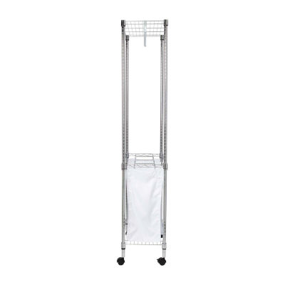 Honey-Can-Do Chrome Rolling Triple Laundry Sorter