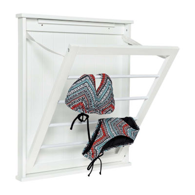 Honey-Can-Do White Folding Over-The-Door Wall Mounted Drying Rack