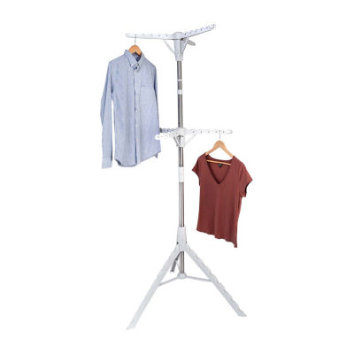 Honey-Can-Do White 2-Tier Tripod Folding Drying Racks