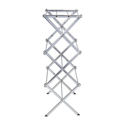 Honey-Can-Do Chrome 3-Tier Slim-Profile Accordion Folding Drying Rack