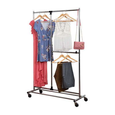 Honey-Can-Do Chrome 2-Tier Rolling Garment Rack