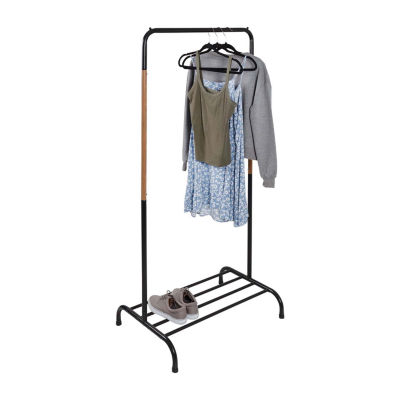 Honey-Can-Do Black & Natural With Shoe Shelf Garment Racks