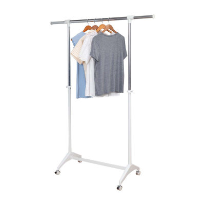 Honey-Can-Do White Expandable Rolling Garment Racks