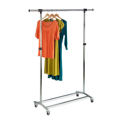 Honey-Can-Do Chrome Adjustable Height & Width Garment Racks